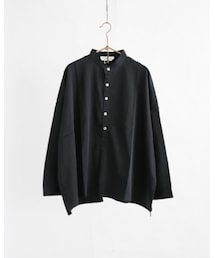 ARTEPOVERA | サテンコットンスタンドシャツ(シャツ/ブラウス)