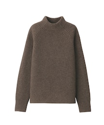 無印良品 | ヤク入りウール　畦編みモックネックセーター(ニット/セーター)
