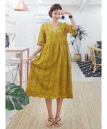 パンチングチェックワンピース&キャミワンピース(ワンピース)