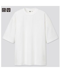 UNIQLO | エアリズムコットンオーバーサイズTシャツ（5分袖）(Tシャツ/カットソー)