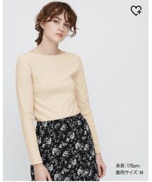 UNIQLO | リブボードネックT(トップス)