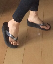 Target | LAで購入したシルバーギラギラ厚底ビーサン(サンダル)