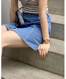 🤍 | デニムスカート