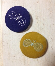Handmade | ミナペルホネン ハギレバッジ(ブローチ/コサージュ)