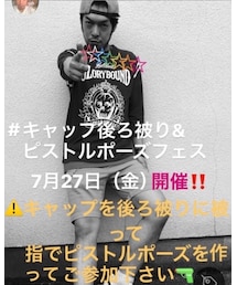 キャップ後ろ被り&ピストルポーズフェス🎩 | その他