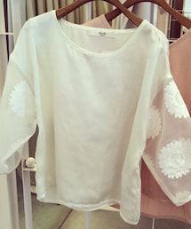 Another Edition | 袖オーガンジーブラウス(シャツ/ブラウス)