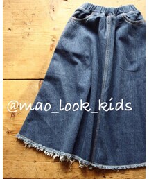 @mao_look_kids | デニムスカート