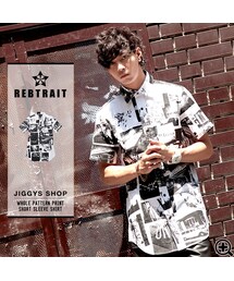 REBTRAIT | 総柄プリント半袖シャツ(シャツ/ブラウス)