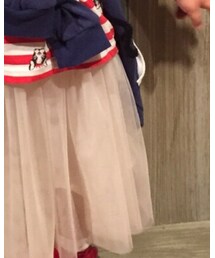 リメイク | 大人のチュールスカート切って縫ってみました。。離れてみると前と後ろの長さがちがーう(^◇^;)(スカート)