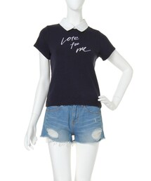 dazzlin | 襟付きZIPトップス(Tシャツ/カットソー)