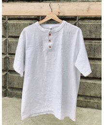 CalCru | アメリカ製、7.1ozのコットンを使用したヘビーウェイトヘンリーネックTシャツ(Tシャツ/カットソー)