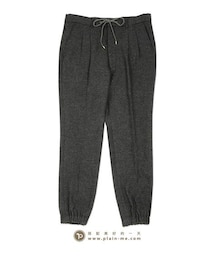 plain me | 毛料抽繩縮口Easy Pants(チノパンツ)