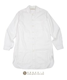plain me | 小立領風格長版襯衫(シャツ/ブラウス)