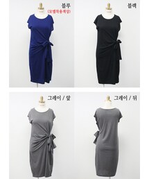 キャップ袖サイドリボンワンピース(ワンピース)