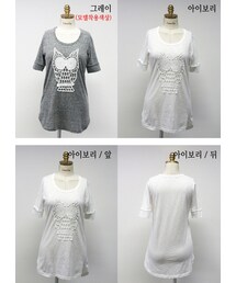 フクロウレース装飾Tシャツ(Tシャツ/カットソー)