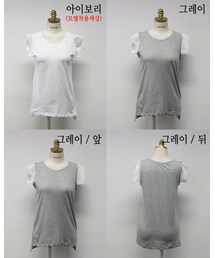 サークルレース袖付きタンクトップ(Tシャツ/カットソー)