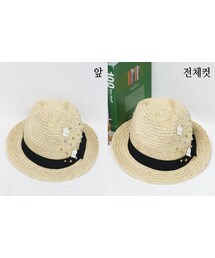 サマーフラワーの麦わら帽子(ハット)