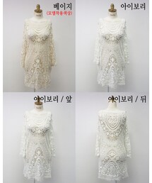 シースルーロング丈花柄ニット(ニット/セーター)