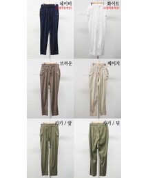 ゴムウエスト麻バギーパンツ(その他パンツ)