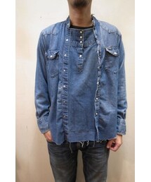 OLD PARK | OLD PARK オールドパーク PULLOVER SHIRT DENIM WESTERN(シャツ/ブラウス)