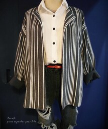 puzzle | 直條紋無領外(ノーカラージャケット)