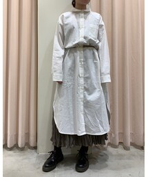 Lugnoncure | オックス起毛シャツワンピース(シャツワンピース)