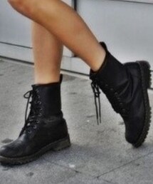 no brand | 블랙 워커(ブーツ)