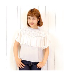 flower | lacy cape top(シャツ/ブラウス)