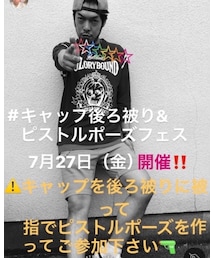 キャップ後ろ被り&ピストルポーズフェス告知❤️ | その他