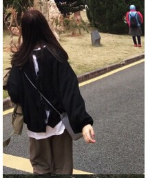 黑色卫衣 后背系带可以系蝴蝶结 | トップス