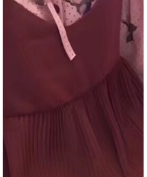 吊带裙 下面是百褶的 | スカート