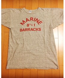 VINTAGE | 70s vintage champion 88/12 MARINE print T(Tシャツ/カットソー)