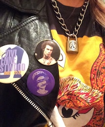 ライダース 缶バッチつき | ピストルズ シドミーハー仕上げ(ライダースジャケット)