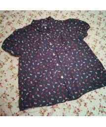 古着 | 下北沢で買った古着のリボン柄ブラウス(シャツ/ブラウス)