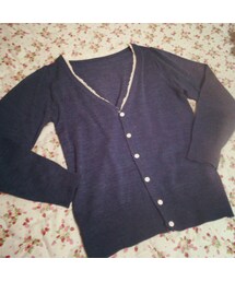 レースつきカーディガン(カーディガン/ボレロ)