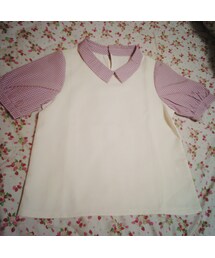 MAJESTIC LEGON | 袖チェックブラウス(シャツ/ブラウス)