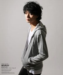 buy140985/万能トップス 長袖 フライス ジップアップ パーカー(パーカー)