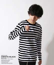 ワイドなボーダー クルーネック カットソー　http://item.rakuten.co.jp/soyous/tso140944/(Tシャツ/カットソー)