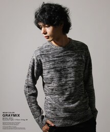 ぼかし トリプルミックス ニット クルーネック セーター　http://item.rakuten.co.jp/soyous/tso140983(ニット/セーター)