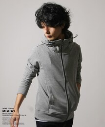 2WAY ボリュームネック スウェット ジャケット(ブルゾン)