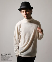 チクチクしない ソフトライトニット タートルネック ミル天竺 ストレッチ ニットソー(ニット/セーター)