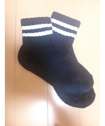 しまむら | ラインソックス*ネイビー(ソックス/靴下)