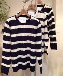 Rovtski | アクリルウールボーダープレッピーC/Rセーター(ニット/セーター)