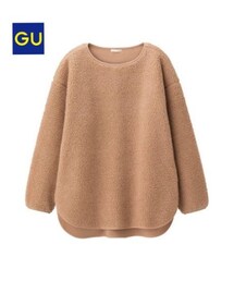 GU | ボアクルーネックプルオーバー(その他アウター)