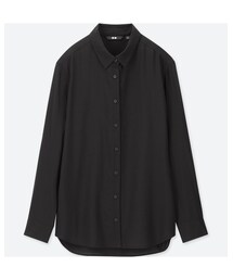 UNIQLO | レーヨンエアリーブラウス（長袖）(シャツ/ブラウス)