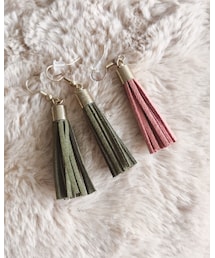 百均Seria | 百均のフリンジピアス色違い購入。他にカラシ色や黒色もあったよ(ピアス（両耳用）)