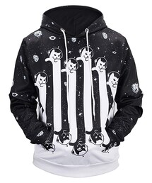 Pizoff(ピゾフ)  トレーナー パーカー 面白 プリント 男女兼用(パーカー)