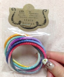 trois bijoux | カラフルキラキラヘアゴム(ヘアゴム)