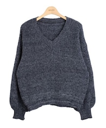 withipun | vネックボリュ―ムスリーブニット(ニット/セーター)