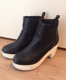 Ulula | 黒×白ブーツ
(ブーツ)